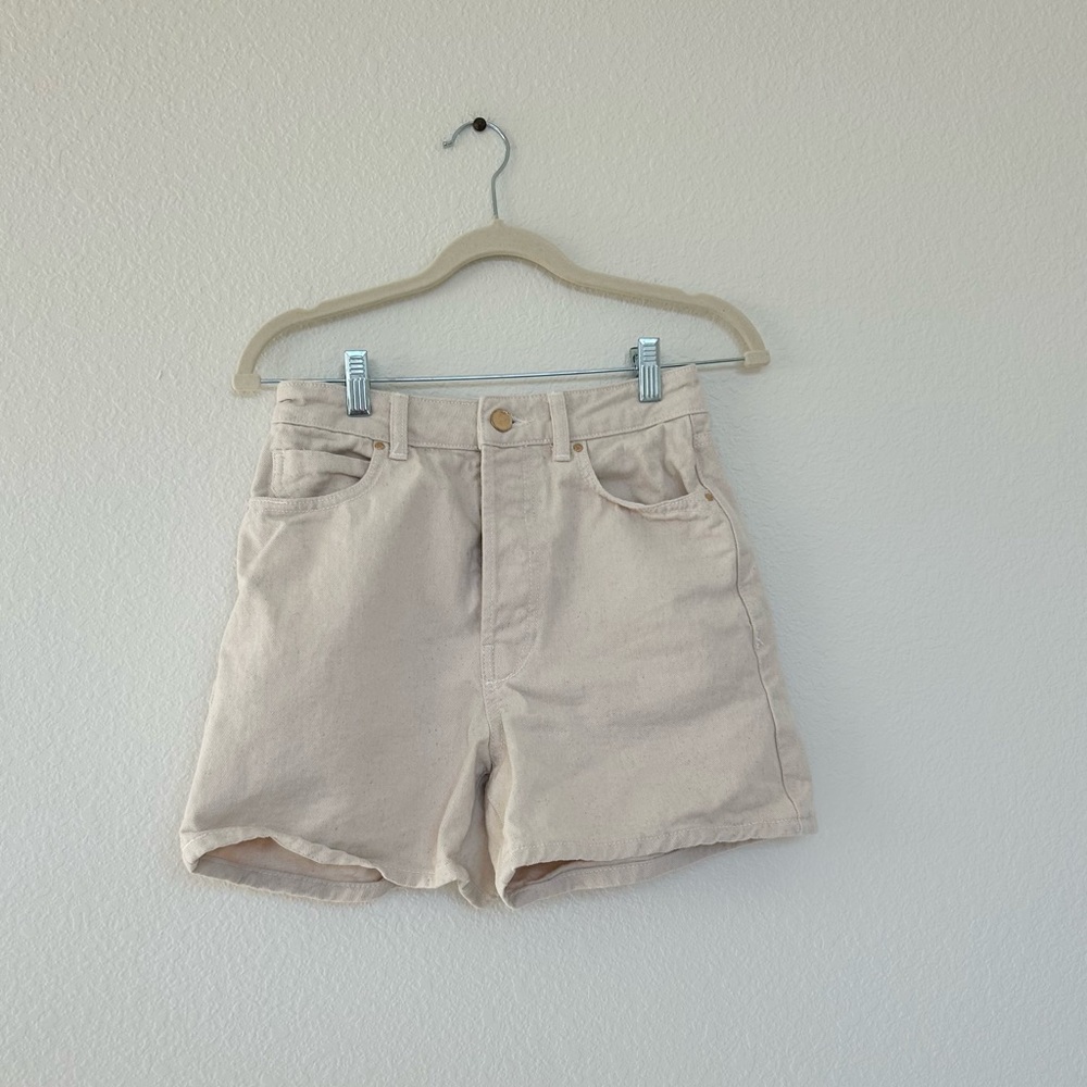 Zara White Denim Short